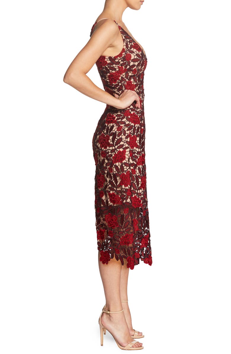 Dress the Population Aurora Embroidered Sheath Dress, Alternate, color, 