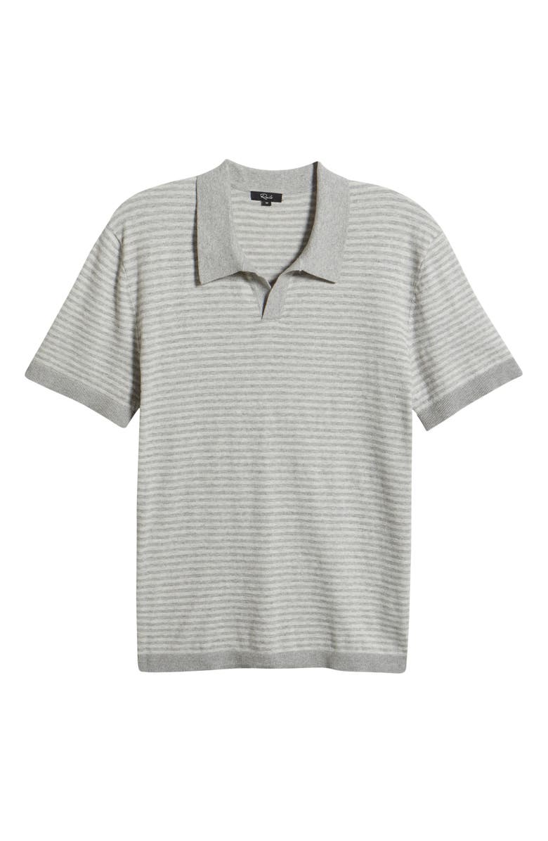 Rails Hayden Stripe Johnny Collar Polo, Alternate, color, Heather Grey Stripe