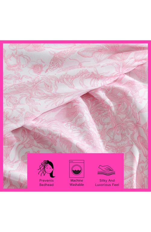 Betsey Johnson Fairytale Floral Sheet Set In Pastel Pink