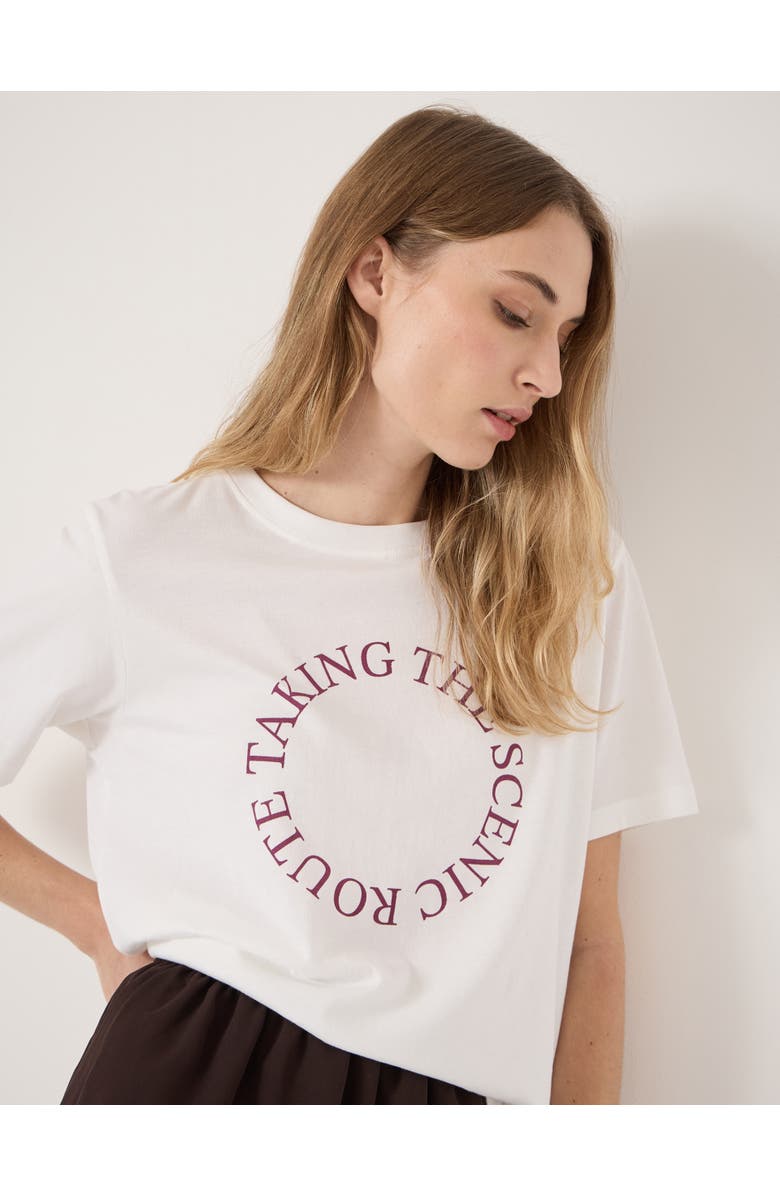 Hush Taking The Scenic Route Graphic T-shirt, Alternate, color, White