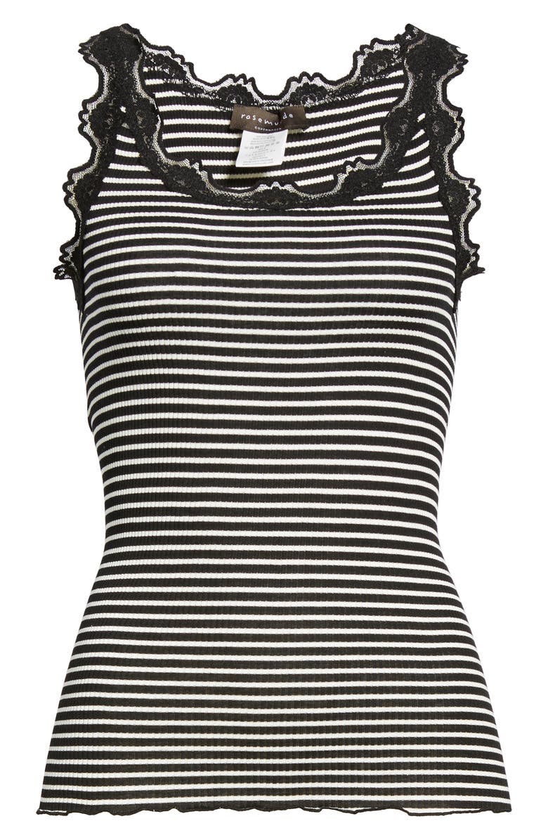 Rosemunde Babette Lace Trim Tank, Alternate, color, 