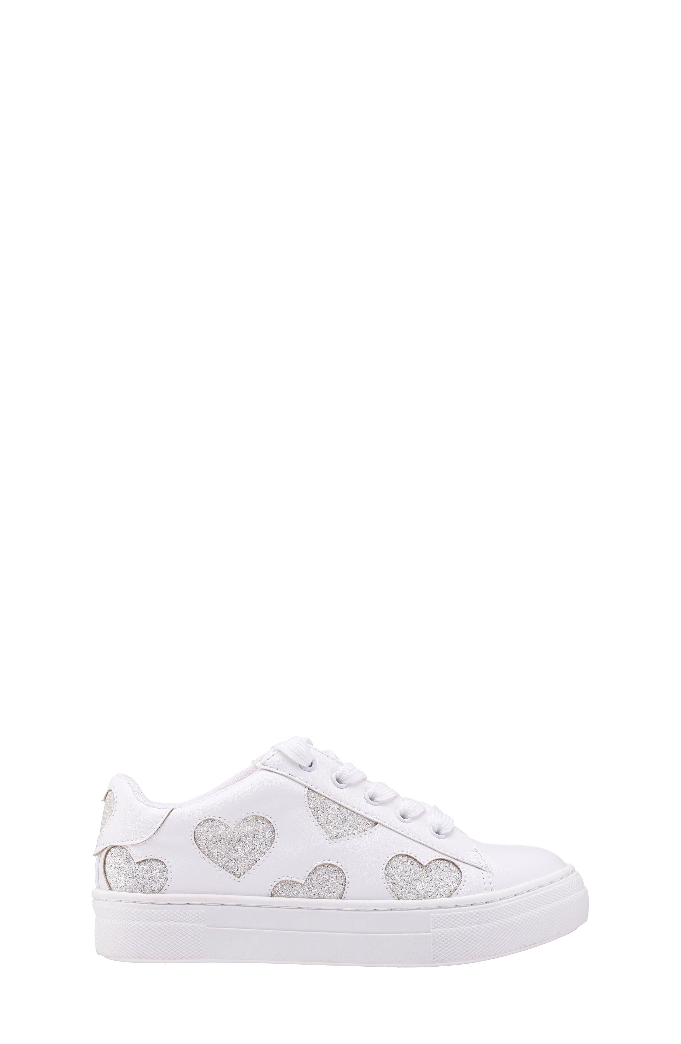 Kids' Esti Sneaker, Alternate, color, WHITE SMOOTH/ GLITTER