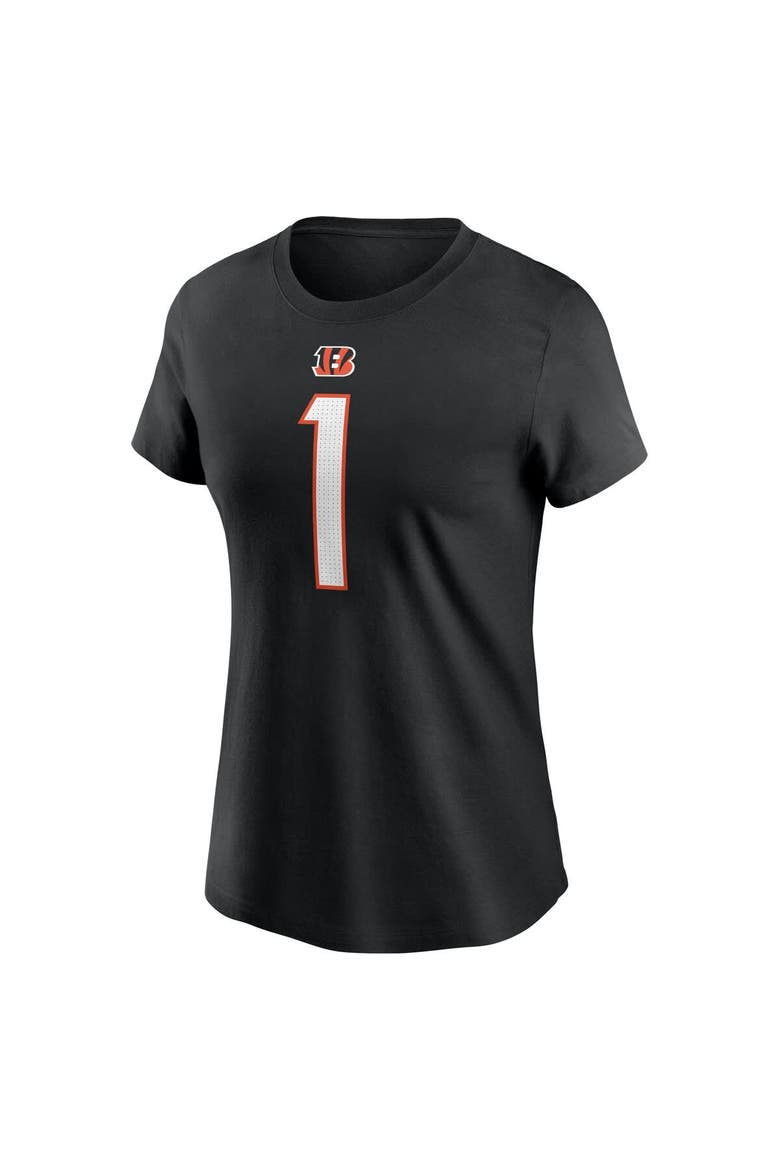 Women's Nike Ja'Marr Chase Black Cincinnati Bengals Player Name & Number T-Shirt, Alternate, color, Black