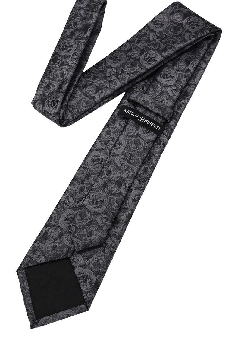 Rose Bushel Tie, Alternate, color, BLACK/ WHITE