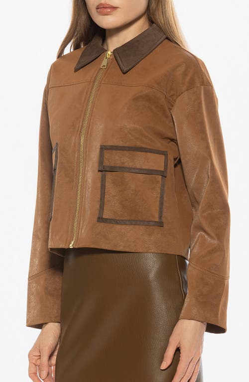 Alexia Admor Sorell Utility Jacket In Brown
