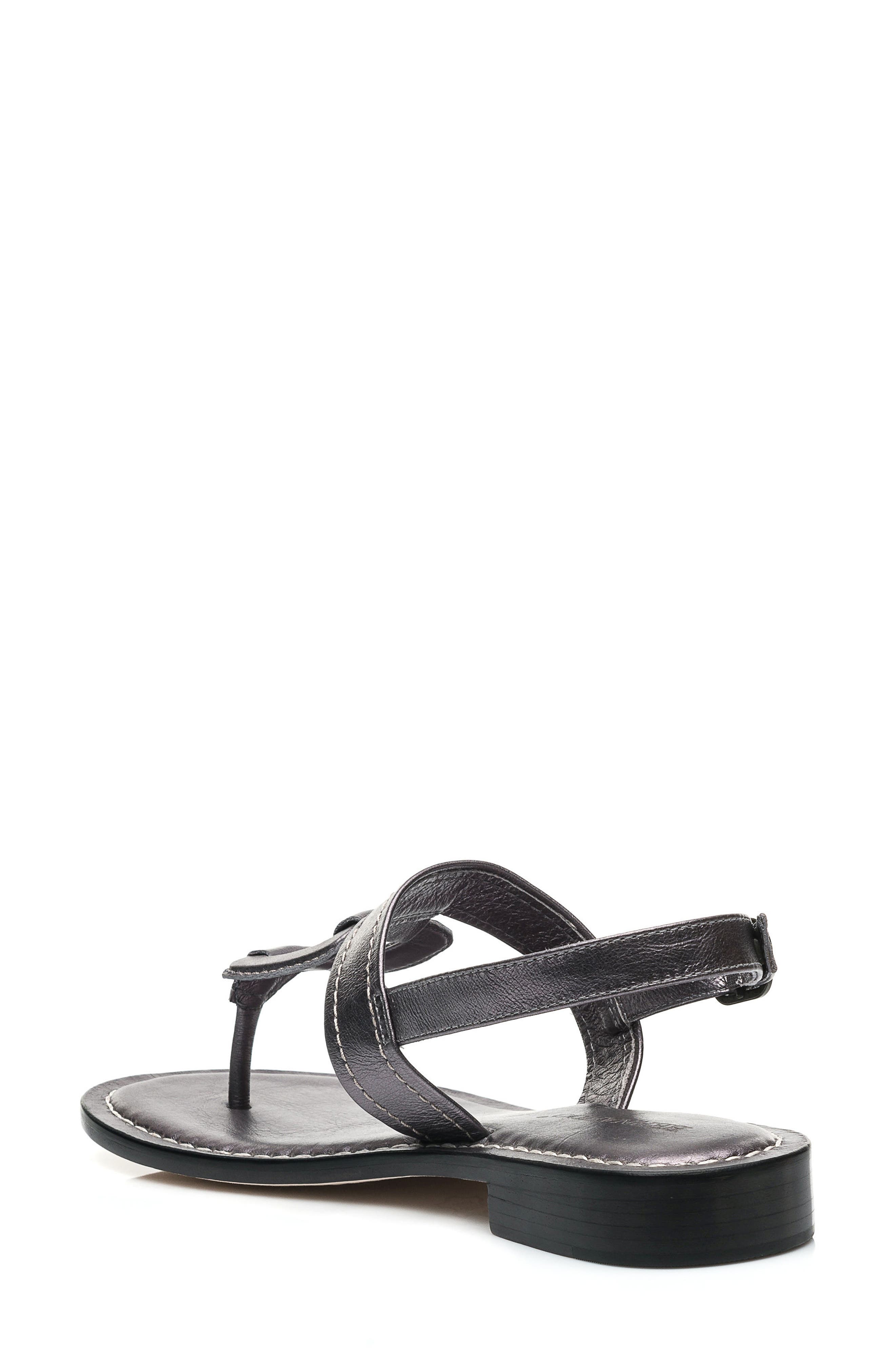 Bernardo Tegan Sandal, Alternate, color, GREY METALLIC LEATHER