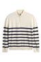 selected Ivory Egret- Navy Grant Stripe