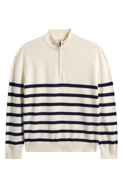 Kids' Stripe Cotton Half Zip Sweater (Toddler & Little Kid)