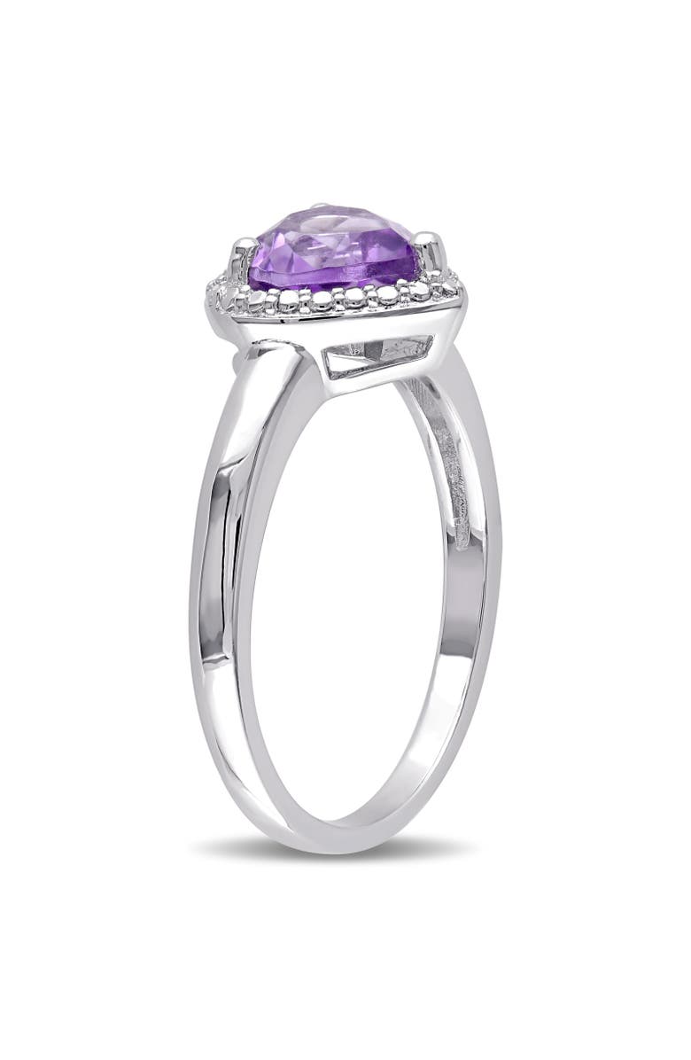 Julianna B. Amethyst Heart Halo Ring, Alternate, color, Amethyst