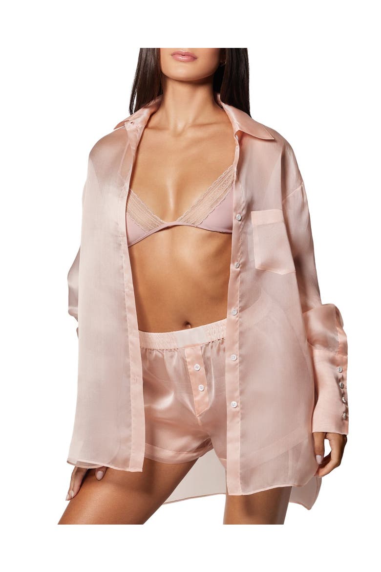 Organza LS Shirt, Main, color, Buff