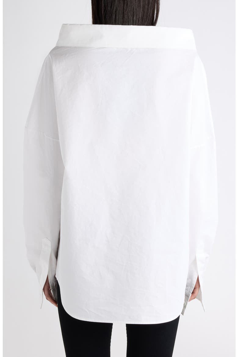 Oversize Stola Off the Shoulder Cotton Shirt, Alternate, color, 9000 WHITE