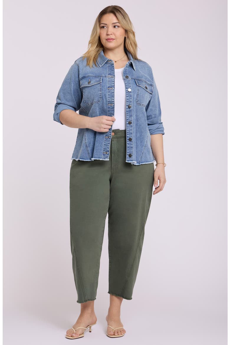 Fray Hem Denim Trucker Jacket, Alternate, color, LAKEFRONT