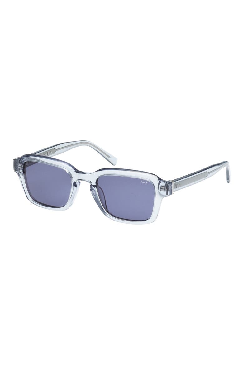 51mm Round Sunglasses, Alternate, color, SHINY BLUE / BLUE