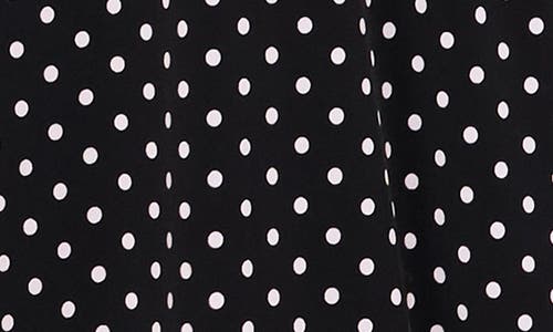 Vince Camuto Polka Dot Knit Maxi Dress In Black