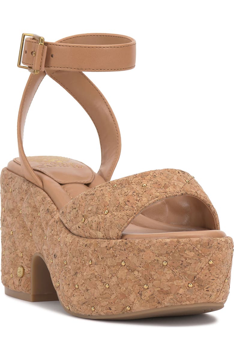 Vince Camuto Ellah Ankle Strap Platform Sandal, Main, color, Natural