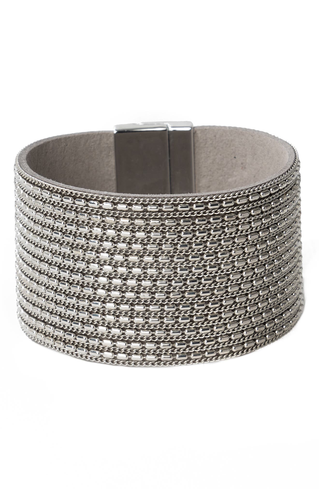 SAACHI Mixed Chain Cuff Bracelet