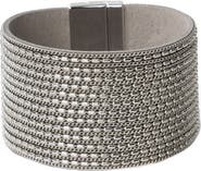 SAACHI Mixed Chain Cuff Bracelet