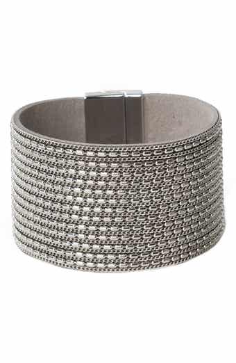 SAACHI Mixed Chain Cuff Bracelet