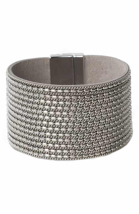 SAACHI Mixed Chain Cuff Bracelet
