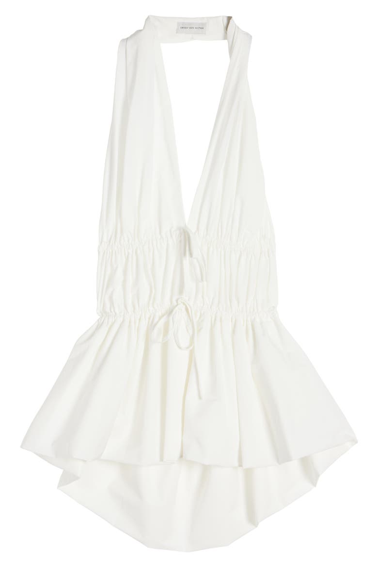 Ceana Ruched Halter Top, Alternate, color, WHITE