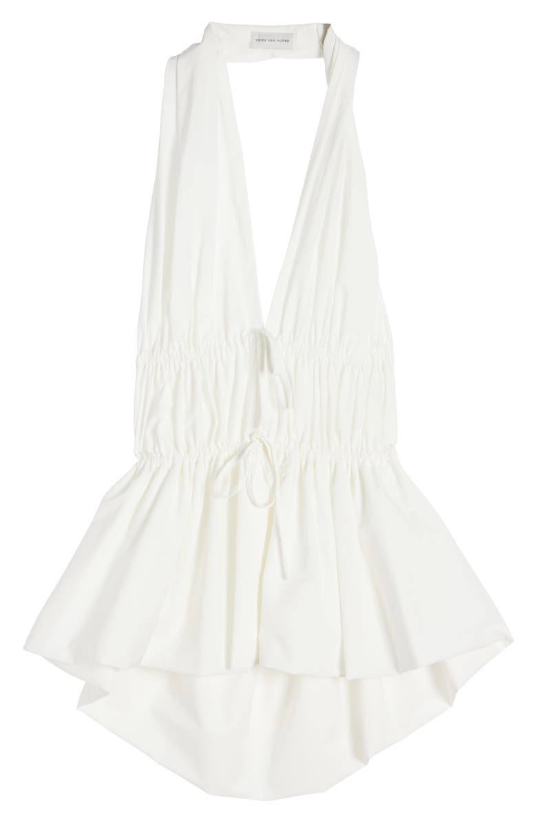 Dries Van Noten Ceana Ruched Halter Top, Alternate, color, White