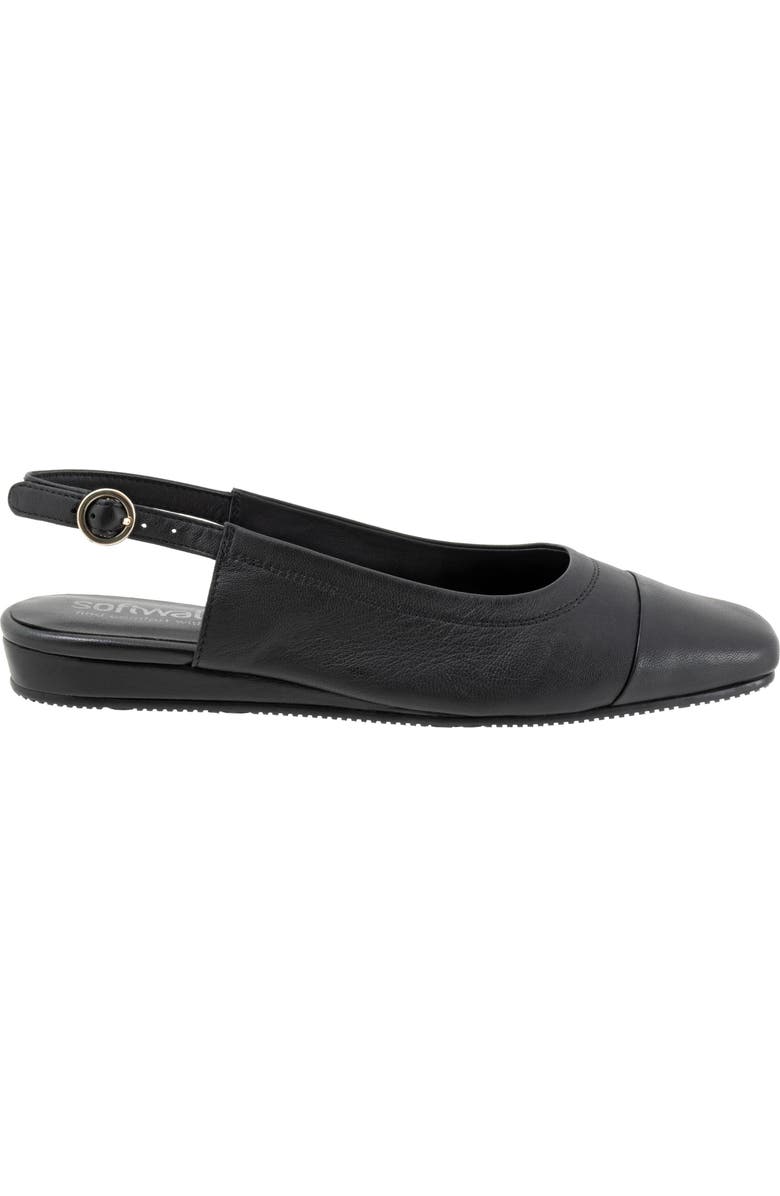 SoftWalk<sup>®</sup> Vittoria Slingback Flat, Alternate, color, Black