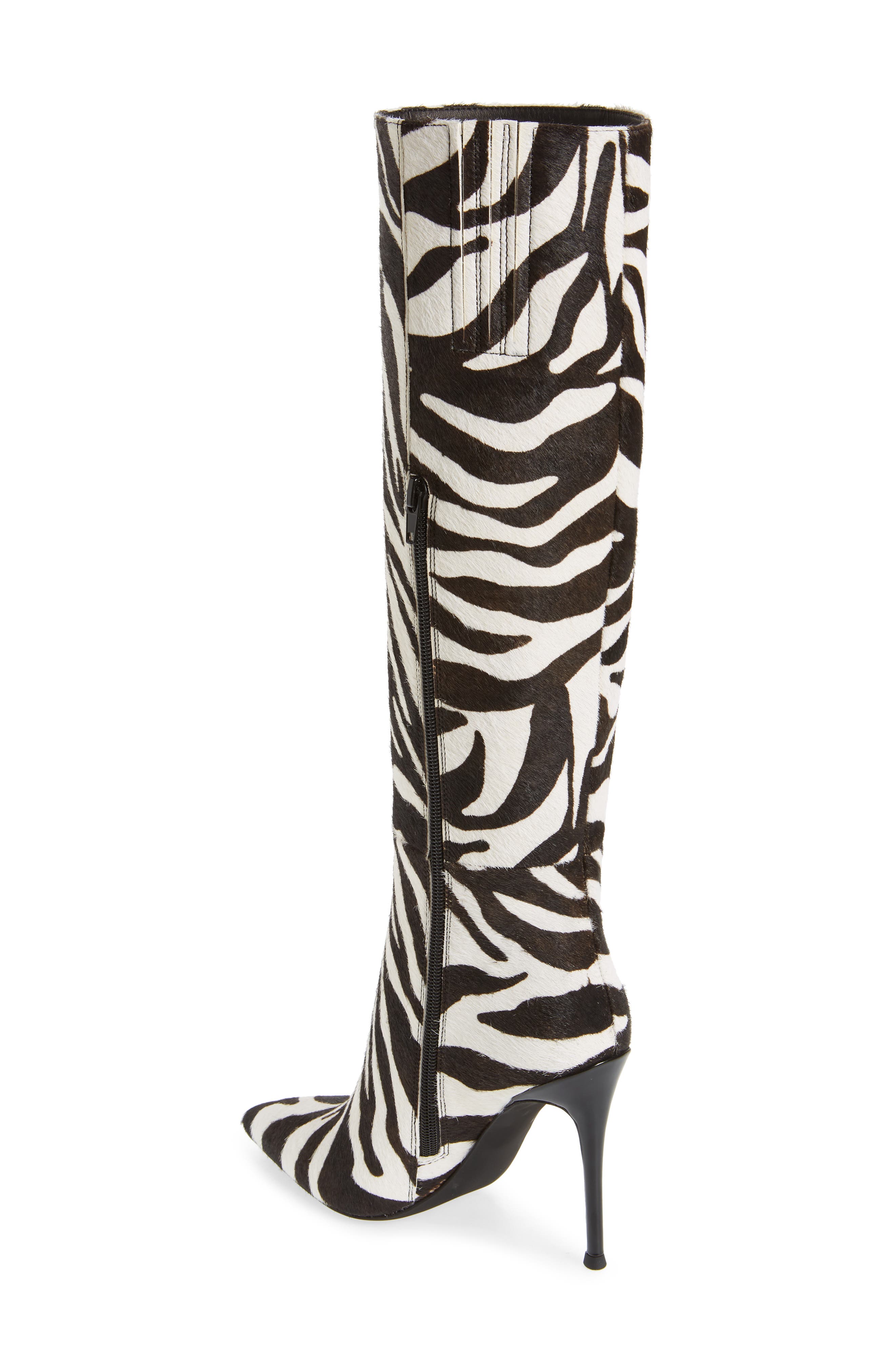 Jeffrey Campbell Arsen Genuine Calf Hair Knee High Boot, Alternate, color, 