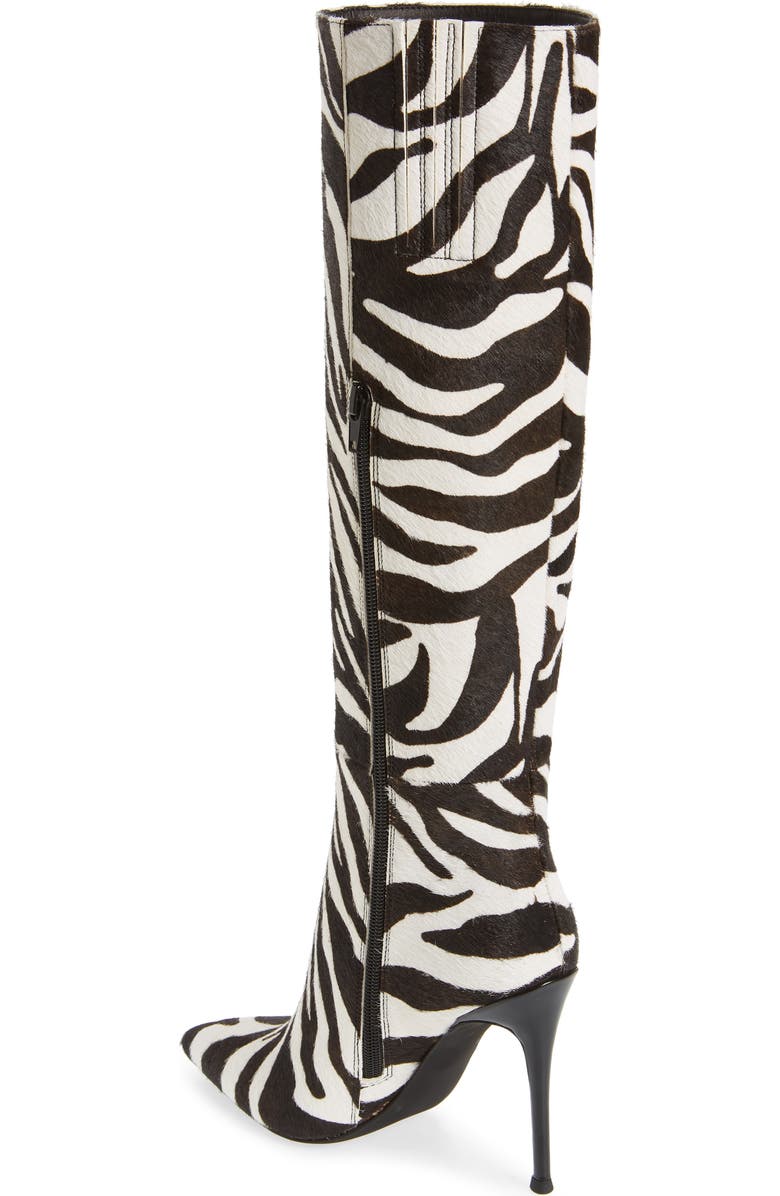 Jeffrey Campbell Arsen Genuine Calf Hair Knee High Boot, Alternate, color,