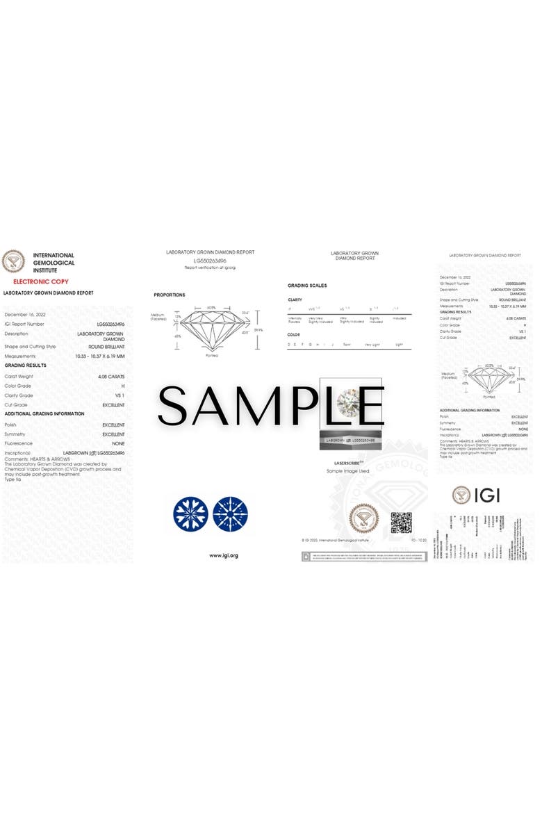 12Ct Certified Lab Grown Diamond Studs in 14k Gold, Alternate, color, 14k White Gold