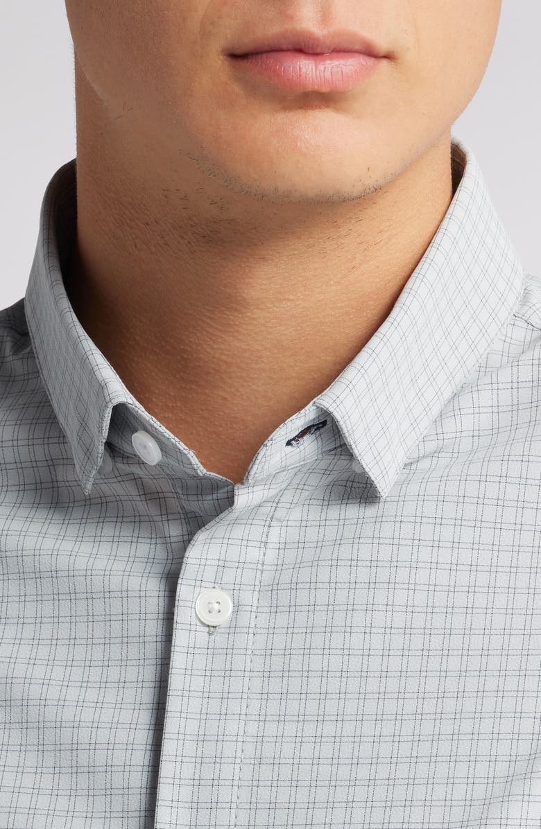 Mizzen+Main Leeward Trim Fit Microplaid Performance Button-Up Shirt, Alternate, color, 