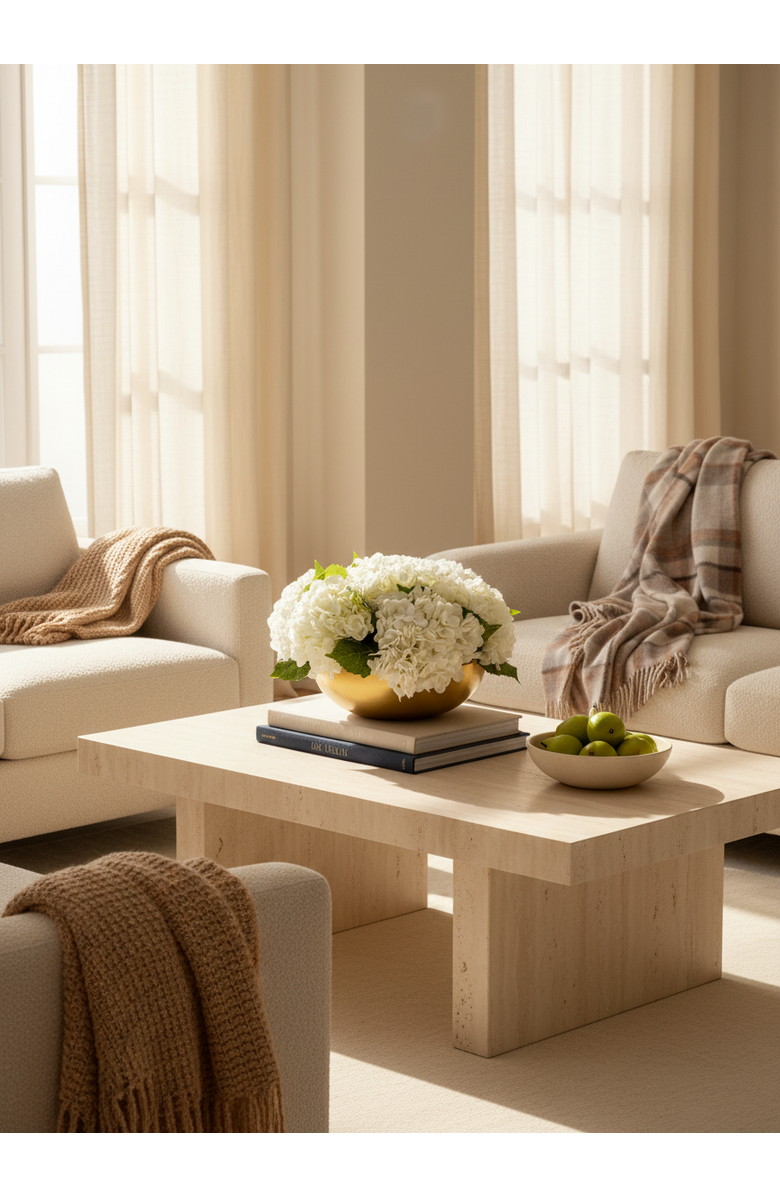 CocoBella Ian RealTouch Hydrangea Arrangement, Alternate, color, Snow