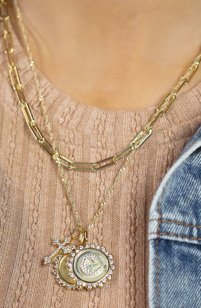 THE SIS KISS Skinny Twisty Chain Necklace, Alternate, color, Gold