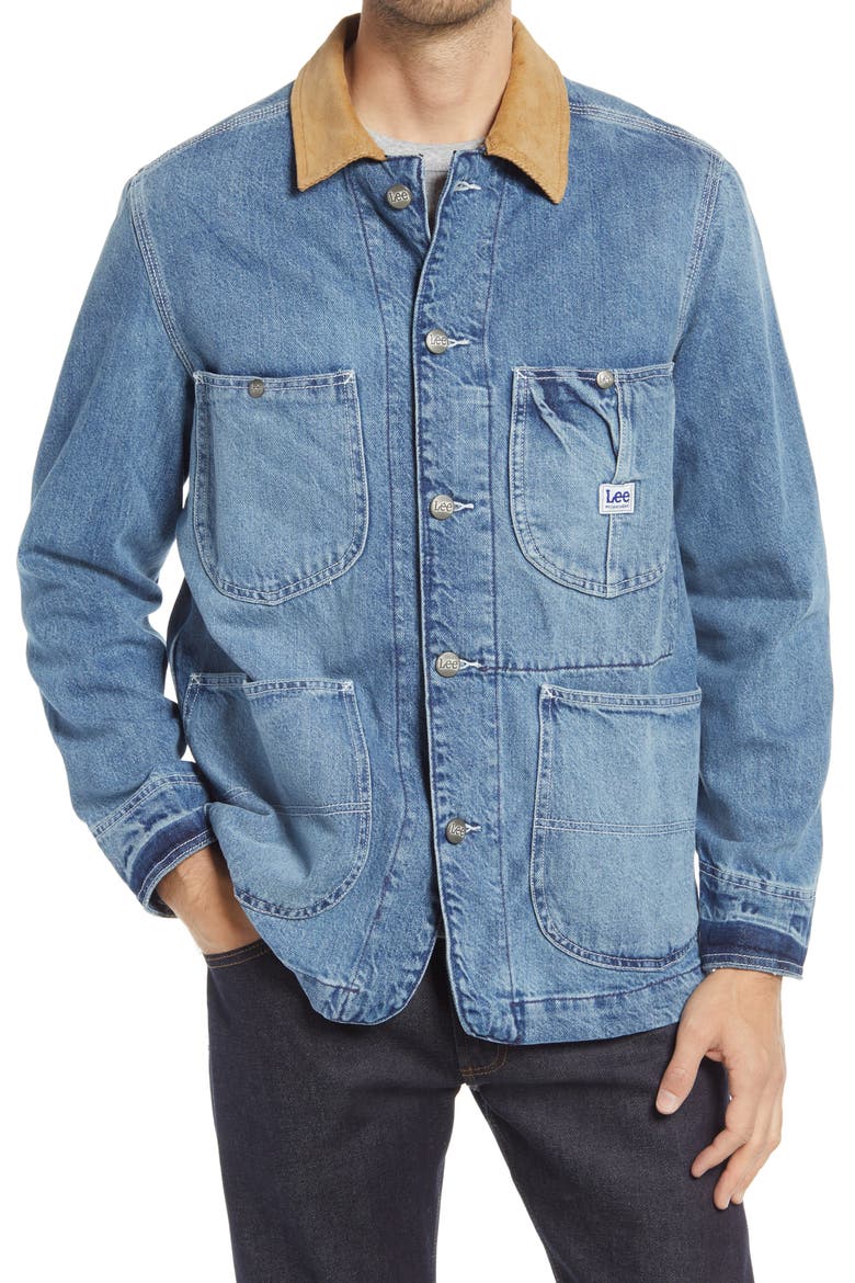 Denim Chore Jacket, Alternate, color, MEDIUM BLUE