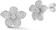 GLAZE JEWELRY Pavé Flower Stud Earrings