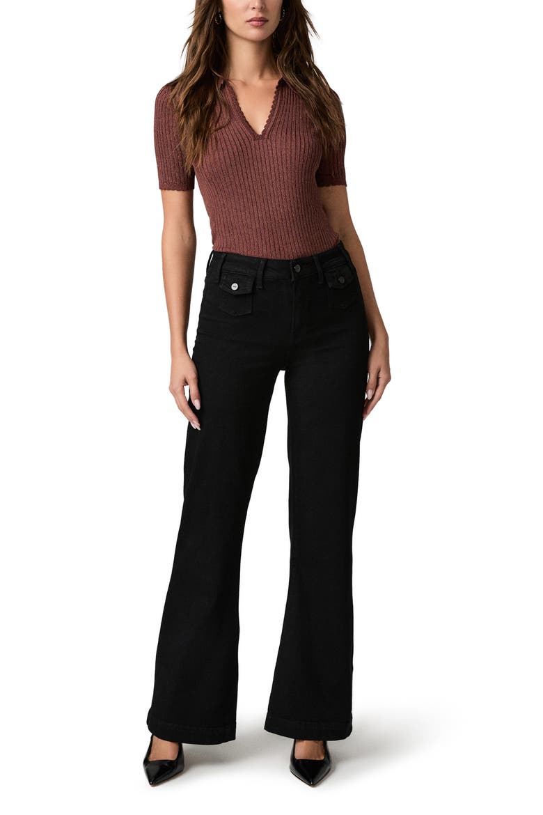 Leenah High Waist Wide Leg Jeans, Alternate, color, BLACK SHADOW