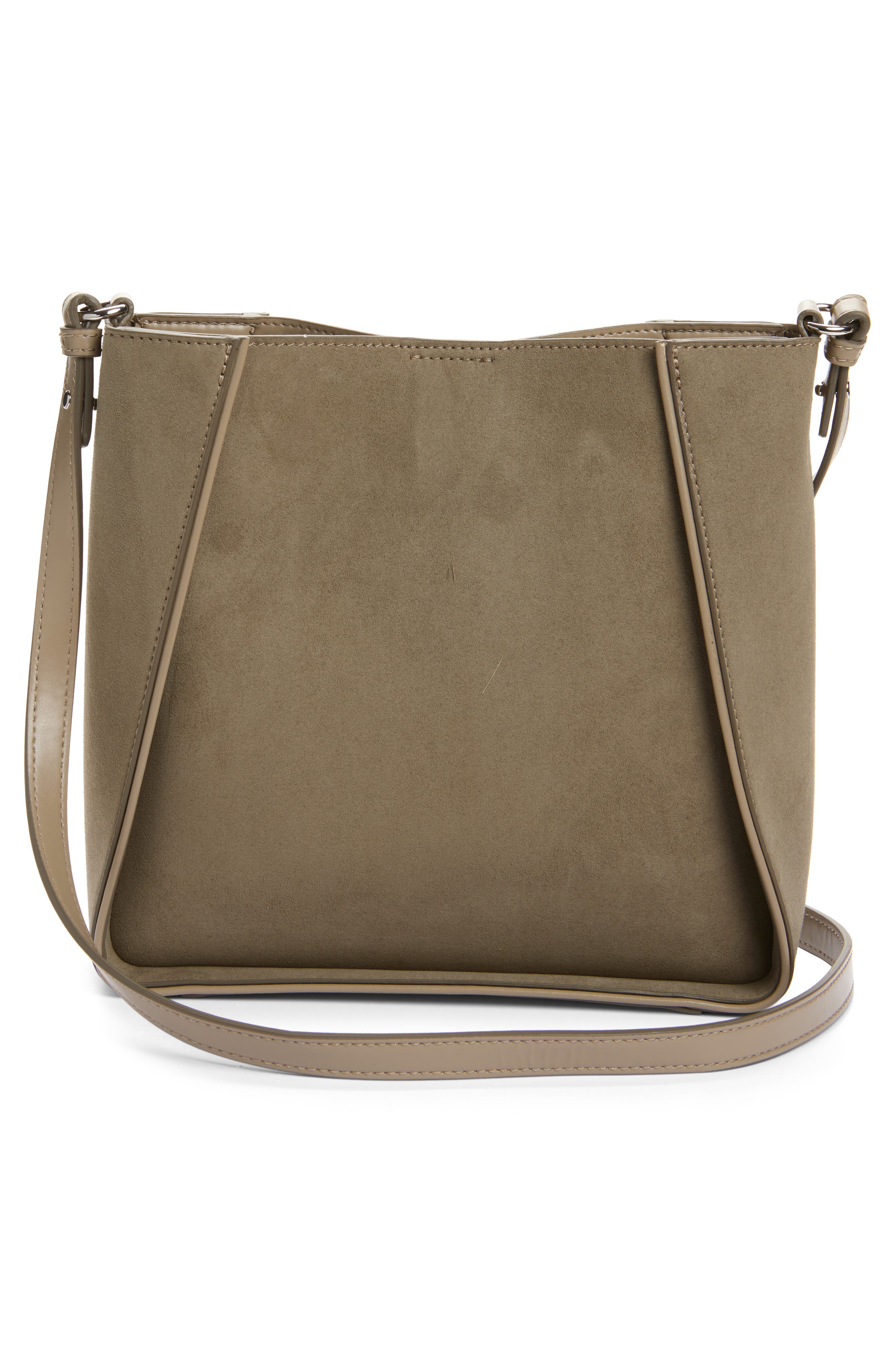 Stella McCartney Perforated Logo Faux Leather Crossbody Tote, Alternate, color, 