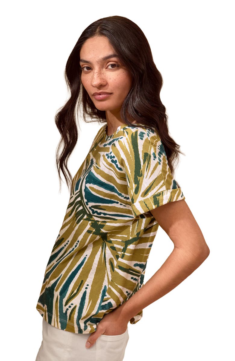 Celtic & Co. Cotton Crew Neck T-Shirt, Alternate, color, Palm Print