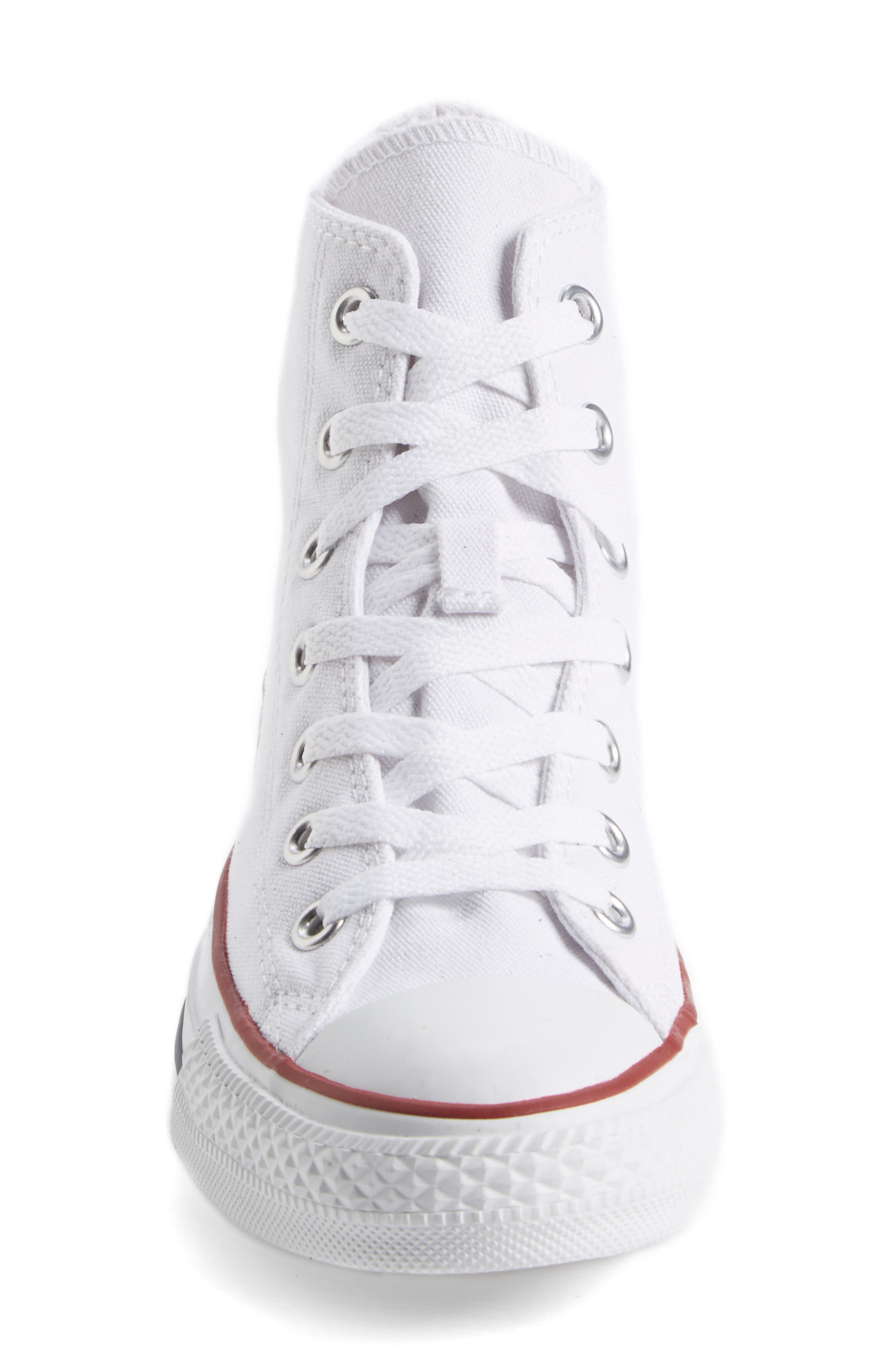 Converse Chuck Taylor<sup>®</sup> All Star<sup>®</sup> High Top Sneaker, Alternate, color, Optic White