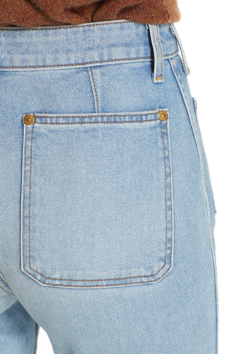 Khaite Rachel Patch Pocket Crop Flare Jeans, Alternate, color,