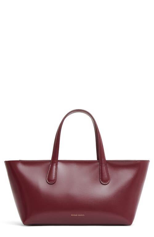 Mansur Gavriel Mini Everyday Leather Tote In Burgundy