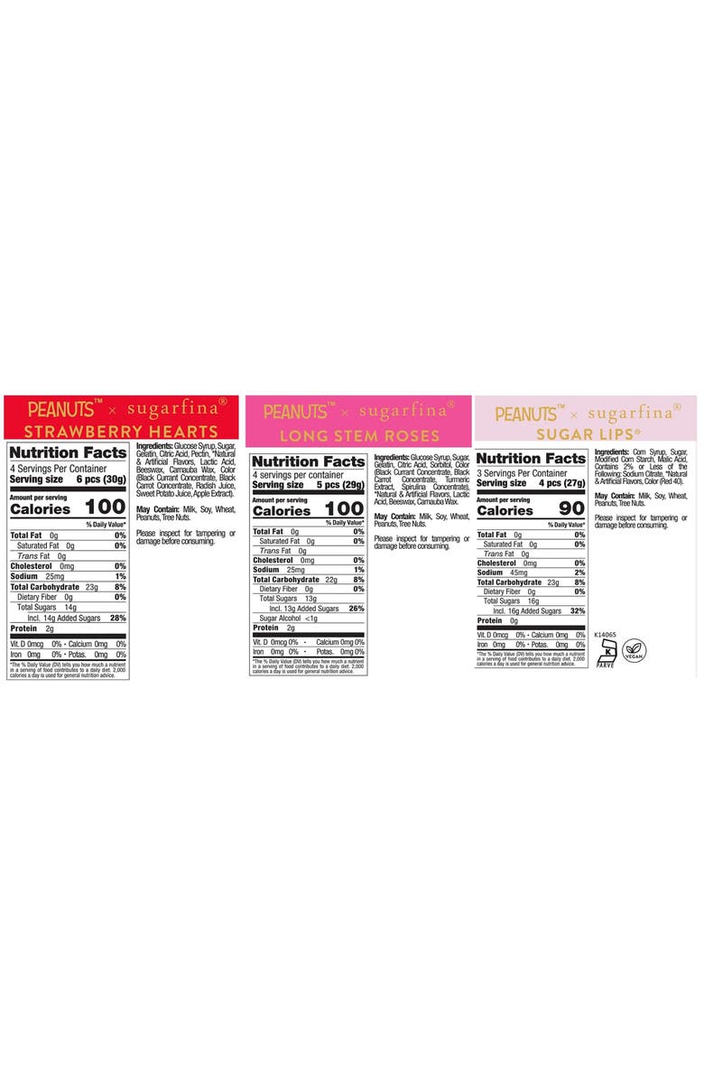 sugarfina x Peanuts<sup
™</sup
 Love Mail 3-Piece Candy Cube Bento Box, Alternate, color, 