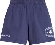 Sporty & Rich Eden Crest Cotton Disco Shorts
