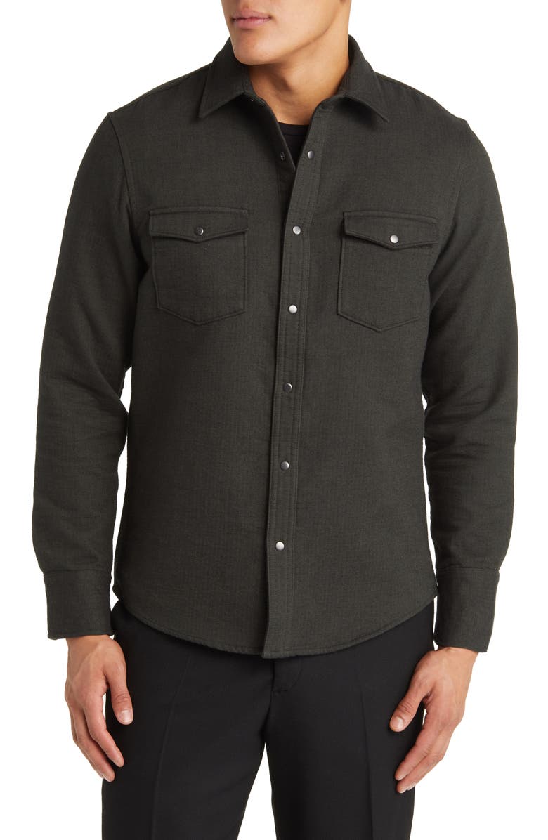 Nordstrom Trim Fit Snap Front Shirt, Alternate, color, 