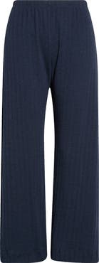 LESET Pointelle Crop Wide Leg Pants