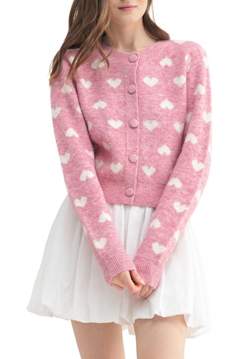 Deux Par Deux Heart Mesh Jaquard Dress - Azalea Pink Deux Par Deux Heart Mesh Jaquard Dress - Azalea Pink