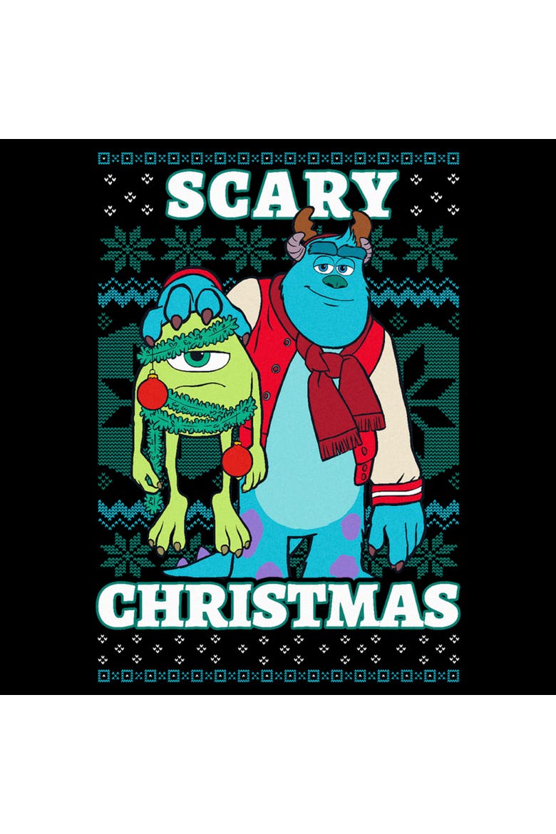 Women's Monsters Inc Monsters Inc. Mike and Sully Scary Christmas  Graphic T-Shirt, Alternate, color, Black