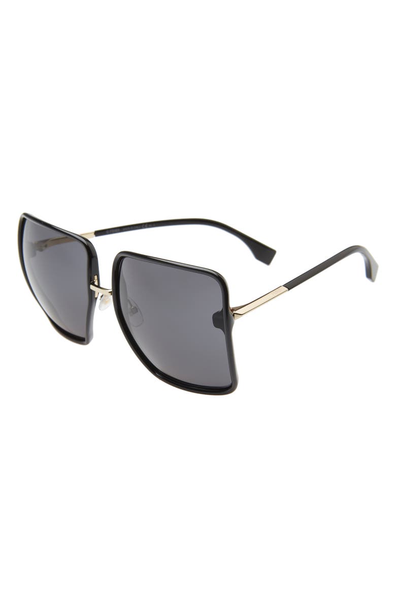 Fendi 59mm Angular Sunglasses, Alternate, color, 