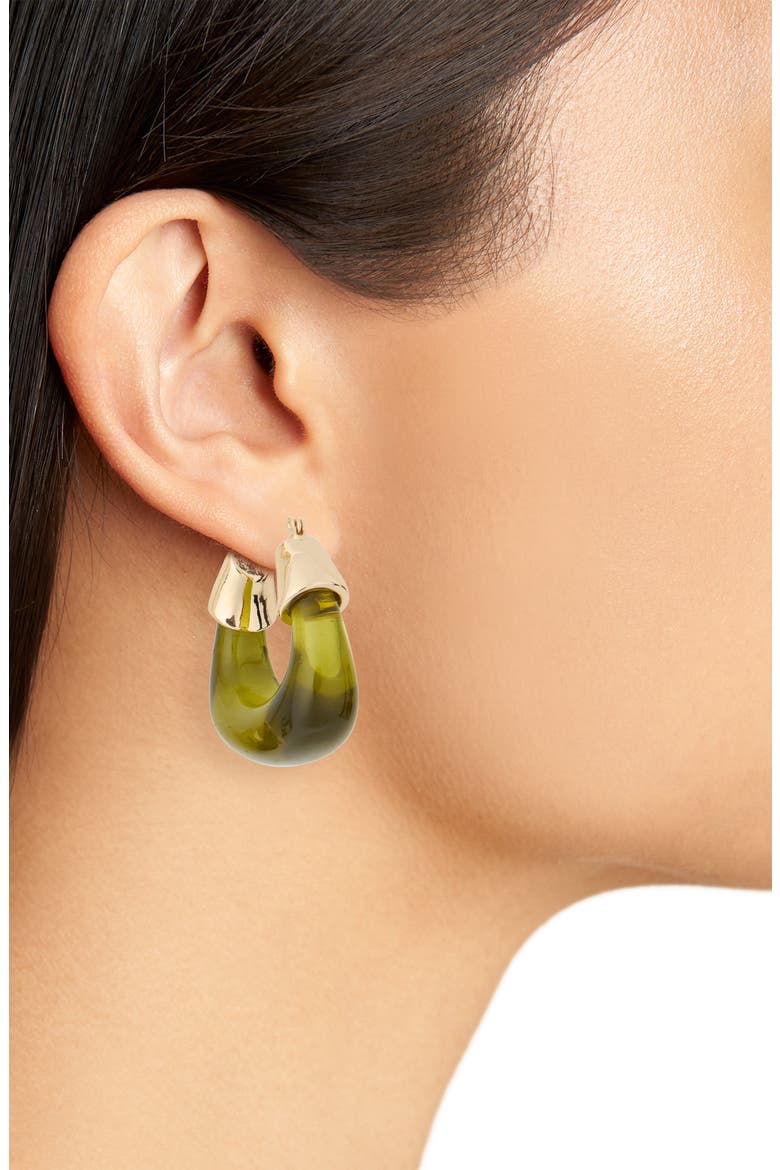 Resin Hoop Earrings, Alternate, color, MINT