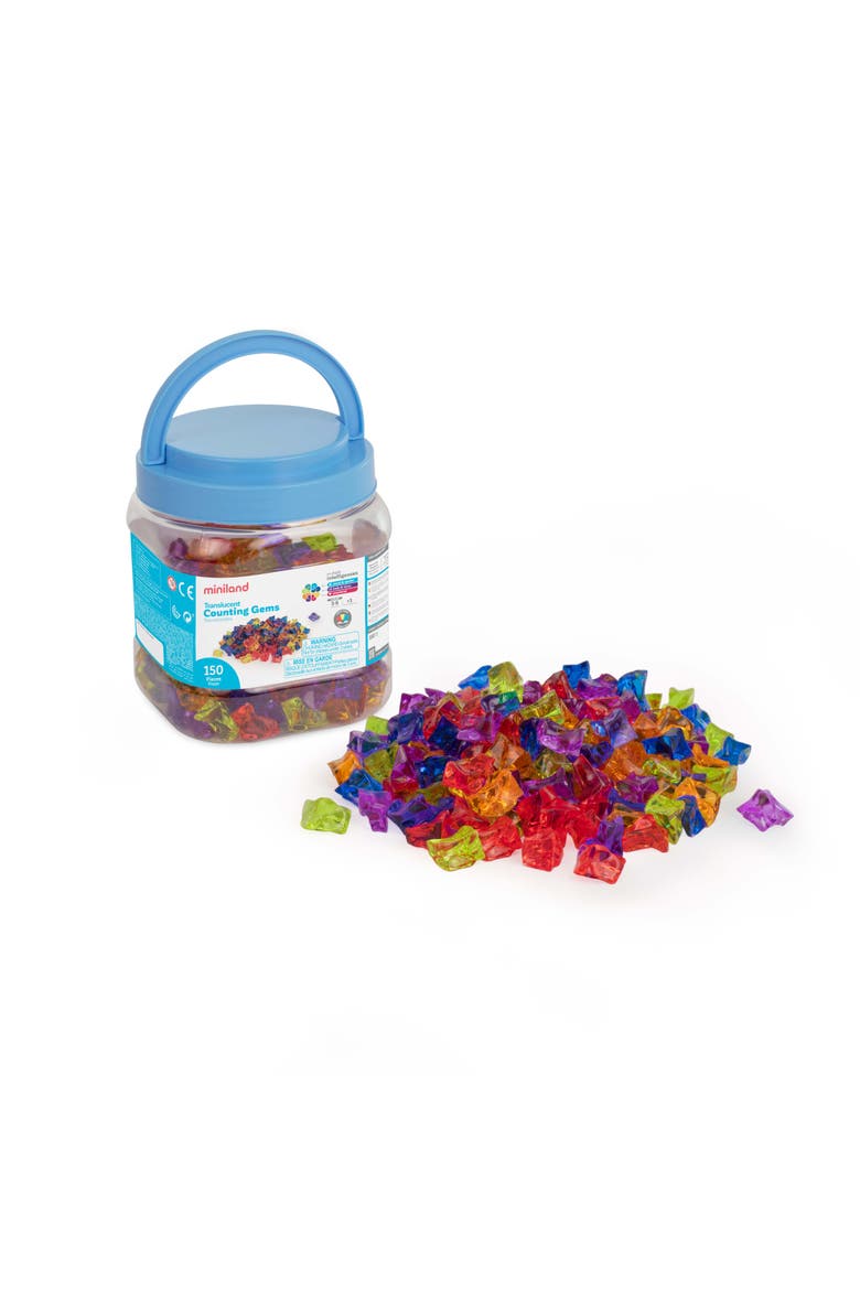 Translucent Counting Gems 150 Pcs, Main, color, Blue-Green Multi