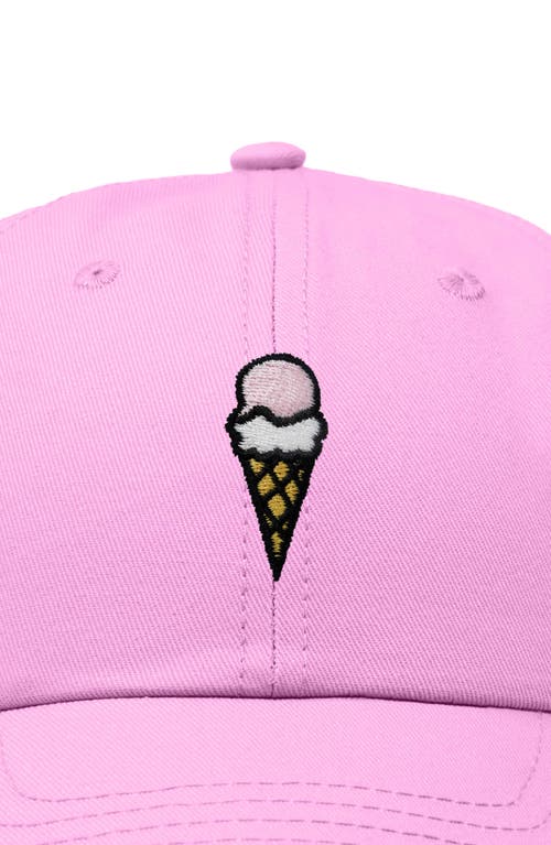 Dalix Double Scoop Embroidered Cap In Light Pink